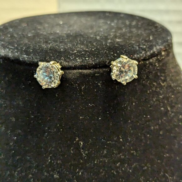 Costume Jewelry Set Clear Sparkling Rhinestone Crystal Choker Necklace Earrings - Picture 5 of 7